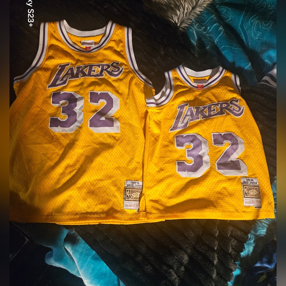 Pair of Magic Johnson Jerseys